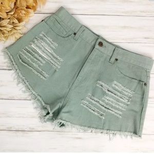 FOREVER 21 High Rise Shorts Factory Destroyed